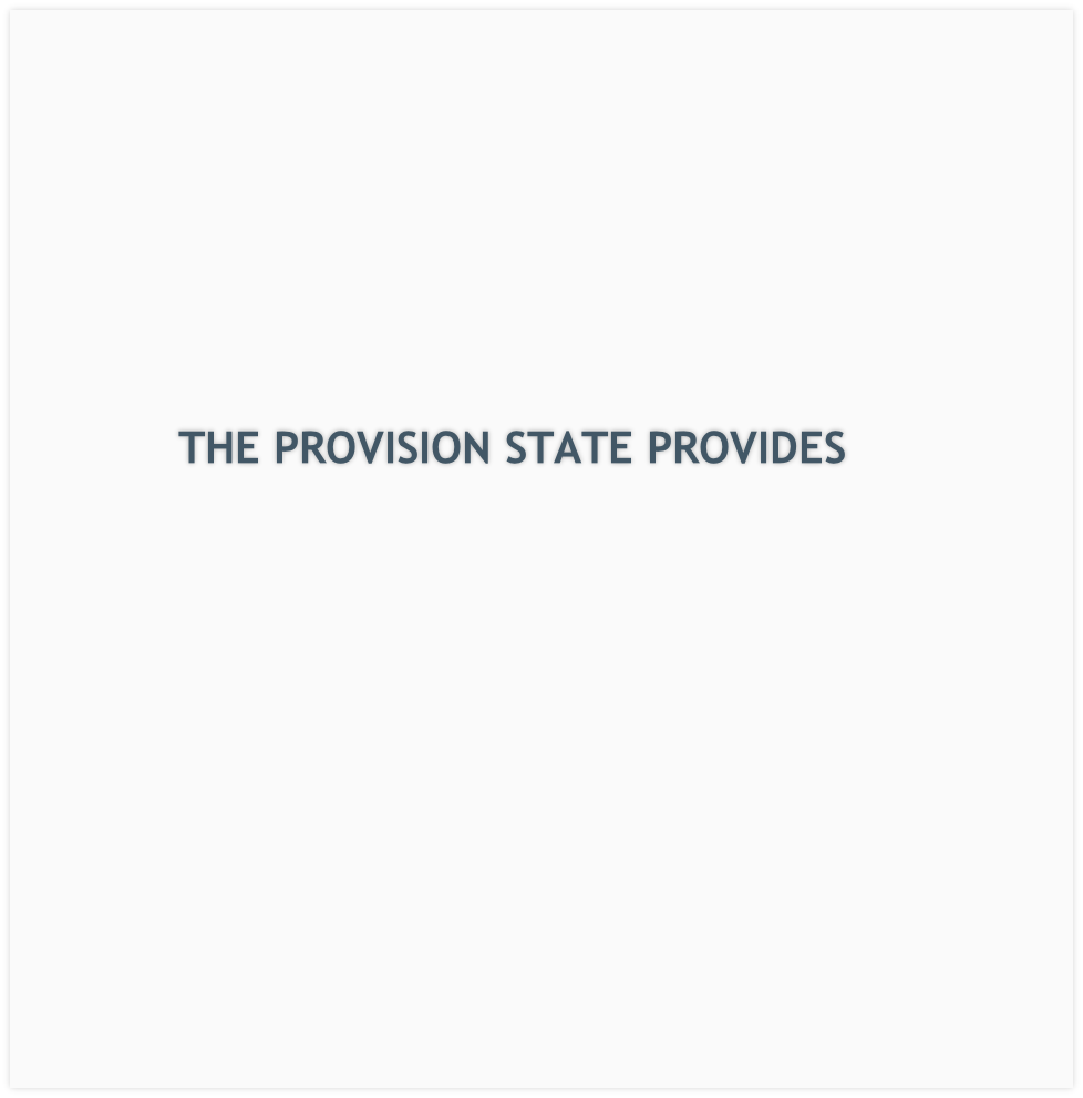 THE PROVISION STATE PROVIDES
